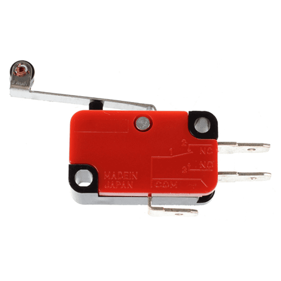 3X Mini Limit Switch Long Hinge Roller Lever Arm SPDT Snap Action LOT - Red and Black