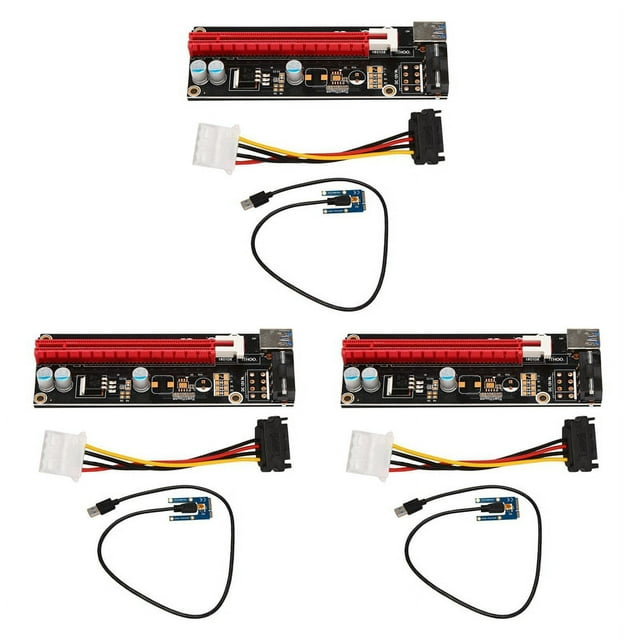 3X Mini PCIe to PCI Express 16X Riser for Laptop External Image Card BTC Antminer Miner MPCIe to PCI-E Slot