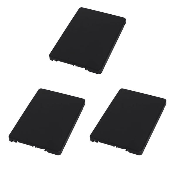 3X Mini Pcie MSATA SSD to 2.5 Inch SATA3 Adapter Card with Case 7 mm Thickness Black,3 x mSATA to Card 3 x Case,black
