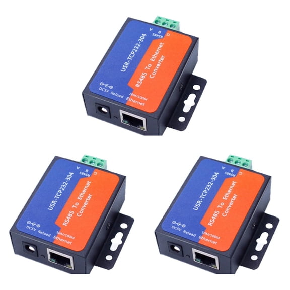 3X Modbus Serial Port RS485 to Ethernet Converter Server -TCP232-304 Data Transmission DHCP/DNS Supported