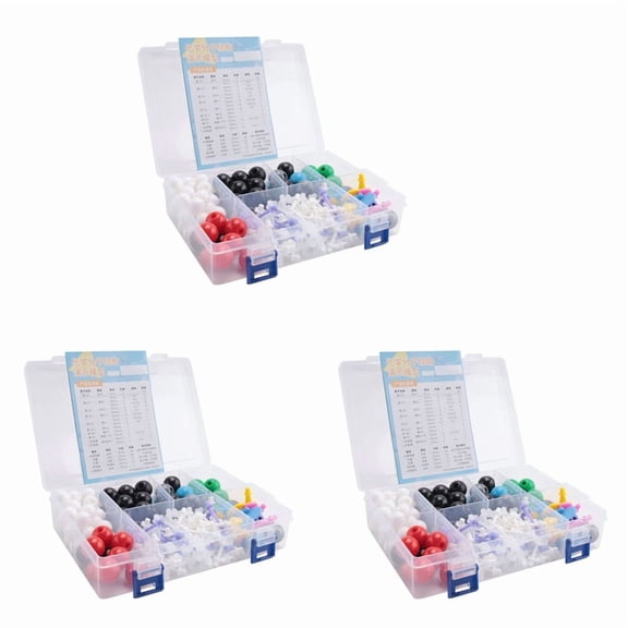 3X Molecular Model Kit, Organic Molecular Chemistry Set, Atom Element Model Kit for Lessons , Structures Building Kit
