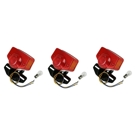 3X Motorcycle Brake Tail Light Assembly with Bulb for CT70 CT90 CT125 XL70 CL70 CL90 Jialing JH70