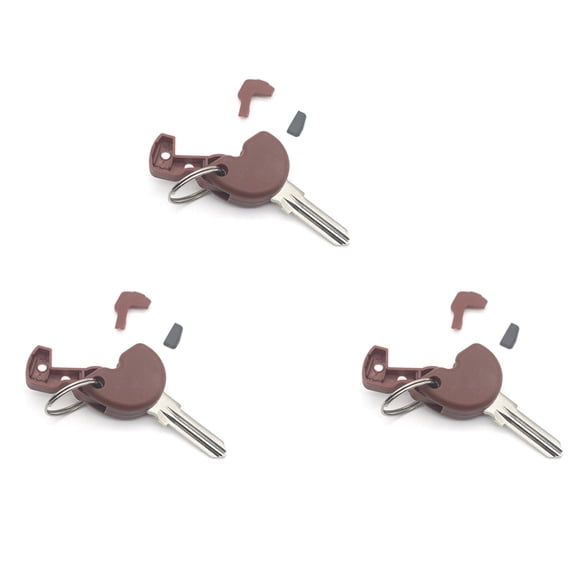 3X Motorcycle Key Case Shell Cover Uncut Blank Key for GT S 125 200 250 300 Transponder Chip