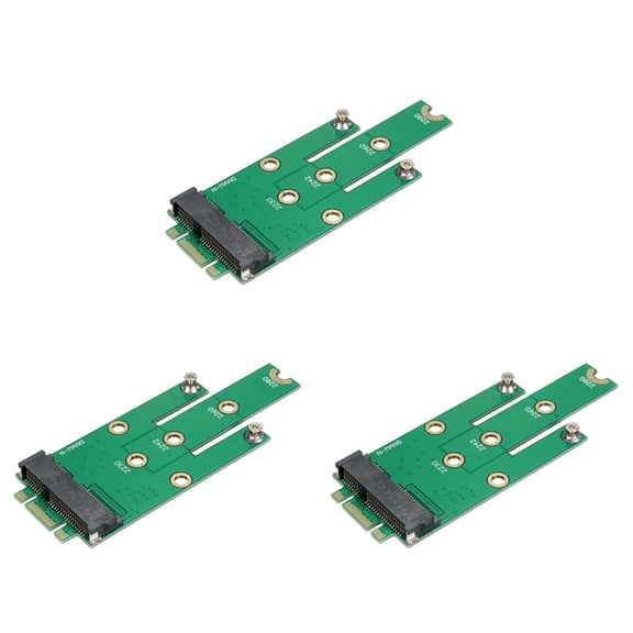 3X Msata Mini PCI-E 3.0 Ssd to Ngff M.2 B Key Sata Interface Adapter Card