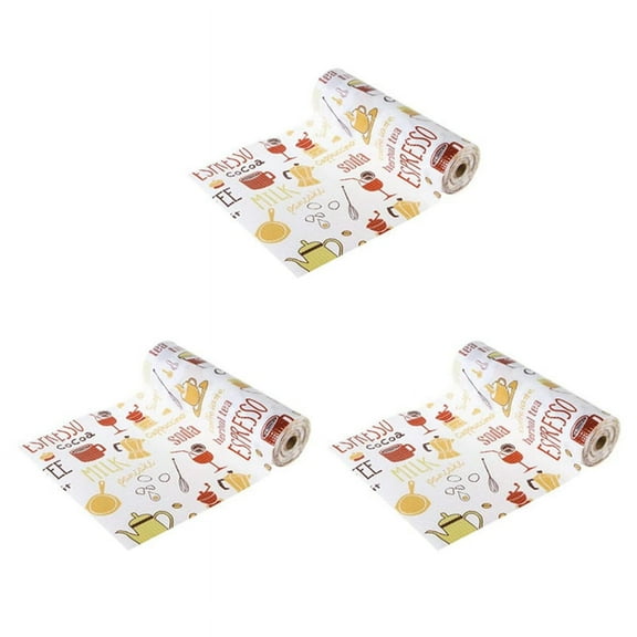 3X Multi-Function Drawer Shelf Liner Foam Paper for Kitchen Cabinets,Refrigerator,Drawers,Cabinets(Red, 12 x 196Inch),3 roll x paper,White&red