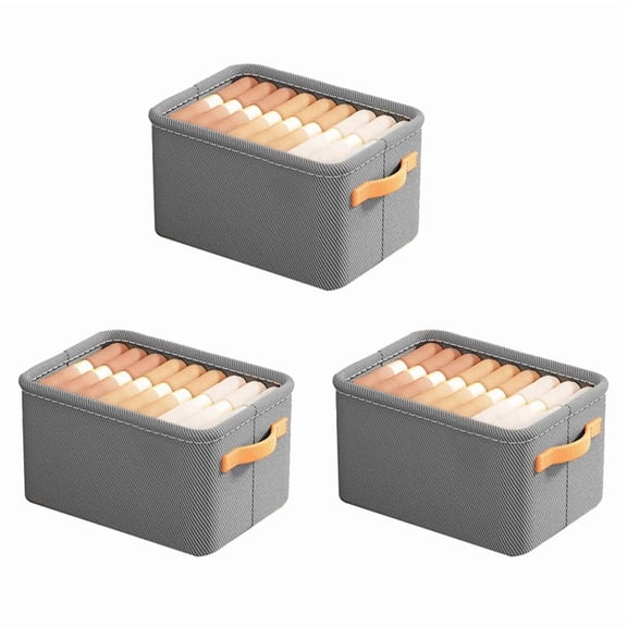 3X Multi-Functional Closet Organizer,Steel Ring Storage Box, Fabric Folding Bedroom Wardrobe Clothes Storage Box B