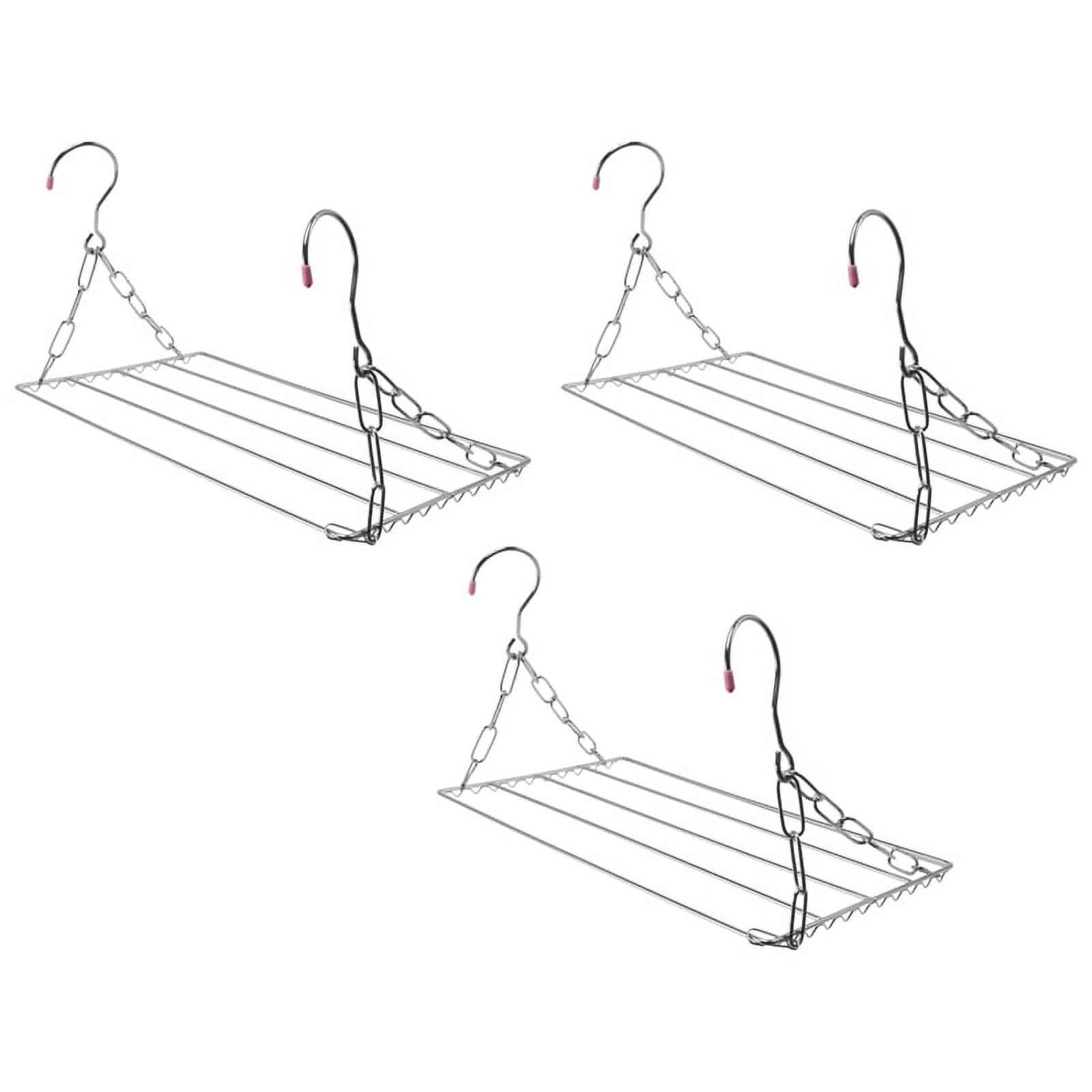 3X Multifunctional Clothes Drying Rack, Stainless Steel Drying Hanger