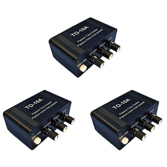 3X NE5532 Dual OP Amp Front Audio Amplifier, Stereo Tube Preamp Treble Mid Bass Tone Control