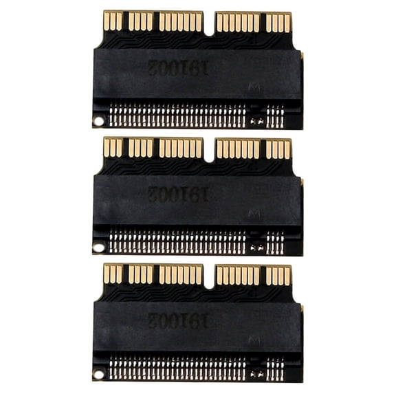 3X NGFF M.2 NVME SSD Adapter Card for Upgrade (2013-2016 Year) and PRO(Late 2013-2015 Year),3 x riser card 3 x electrostatic bag,black