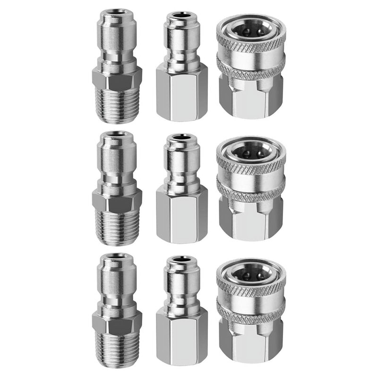 3X NPT 3/8 Inch Male and Female Connector Kit Pressure Washer Adapter