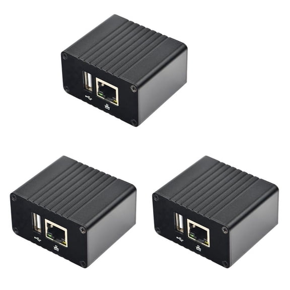 3X for NanoPi NEO Development Board+Heat Sink+Metal Case Kit Allwinner H3 Quad Core 512MB RAM Openwrt,3 x NanoPi NEO complete machine (including development board+heat sink+shell),Black