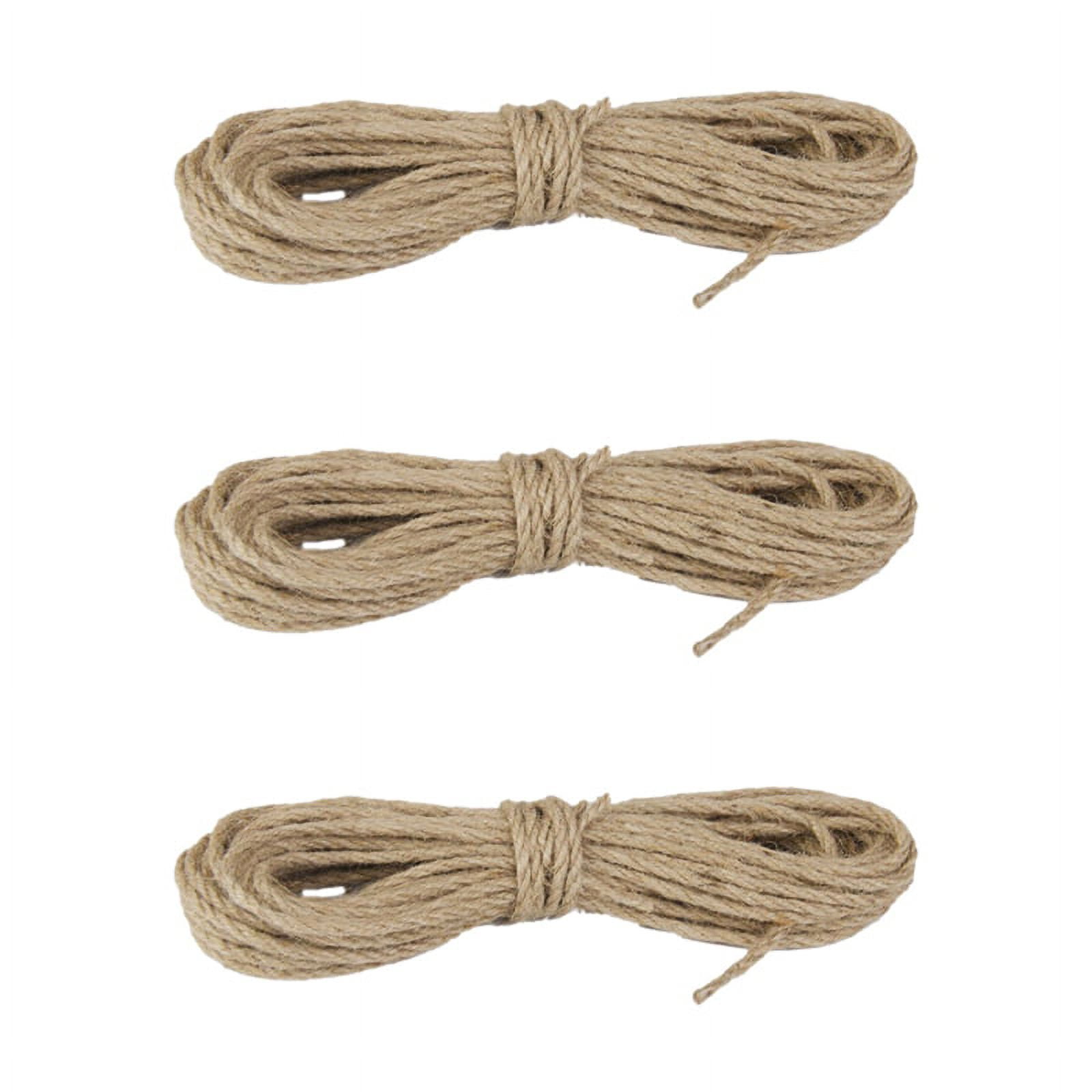 3X Natural Hemp Cord Cord Sisal Rope 3mm Cord Sack 10M