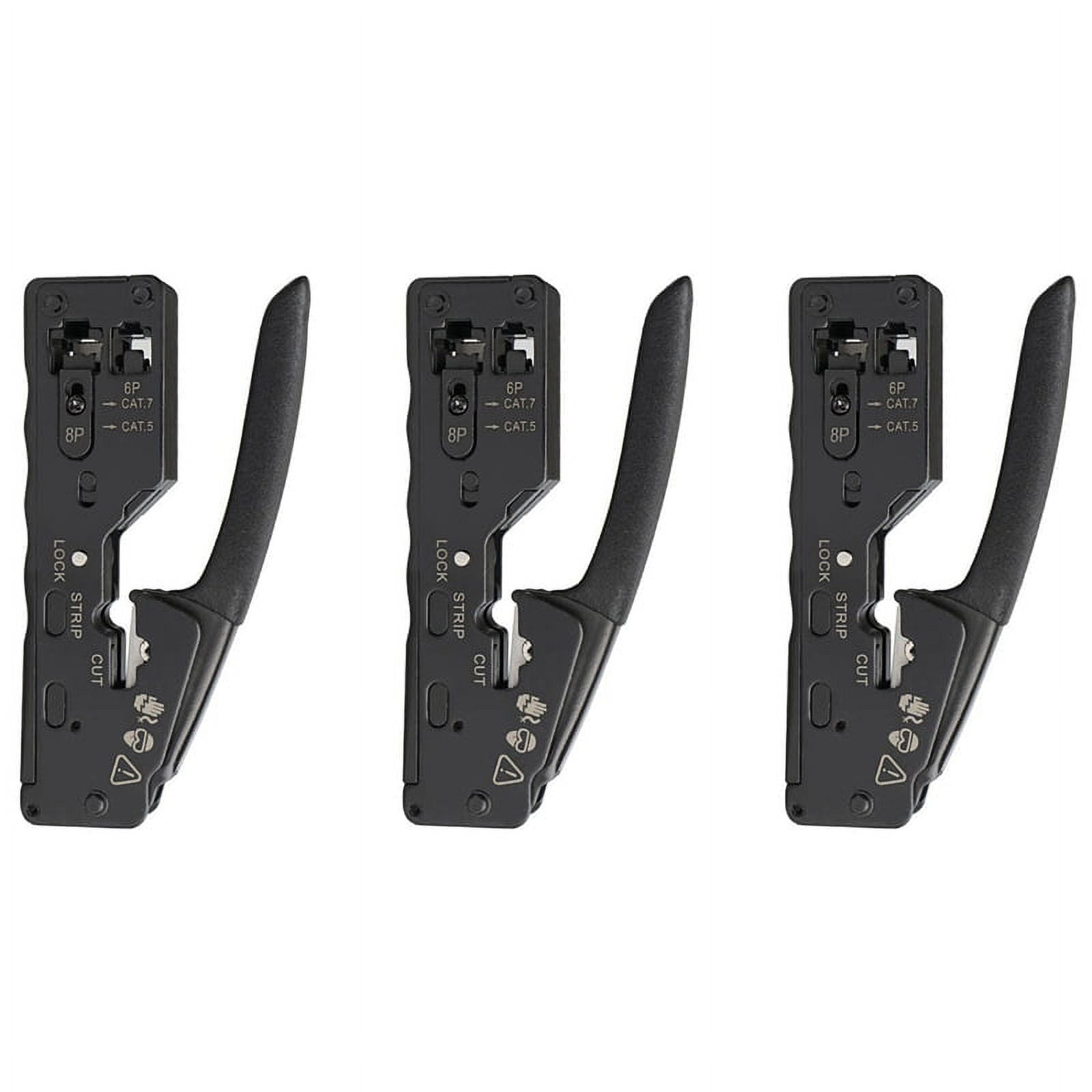 3X Network Cable Crimper RJ45 Crimp Tool Cutter Stripper for Rj45 Cat7