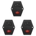 3X New 3 Pin Iec320 C14 Ac Inlet Male Plug Socket with Fuse Switch 10A