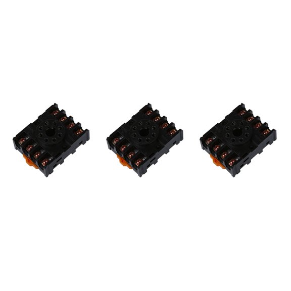 3X New 8 Round Pin 8-Pin PF083A Relay Base Socket