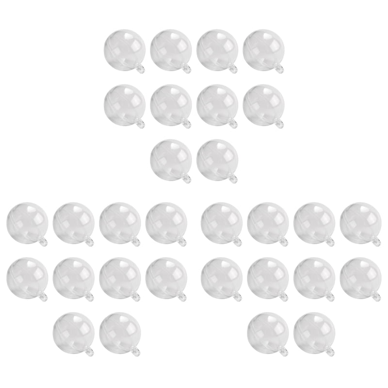 3X New Transparent Openable Plastic Ball Transparent Bauble Decoration ...