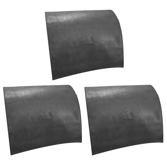 3X Non-Slip Faux Leather Headrest Protector for Recliner Chair,Headrest Cover for Furniture Slipcovers Cover Black