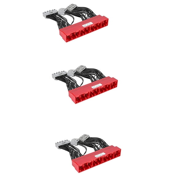 3X OBD Conversion ECU Harness, for OBD2A to OBD1 Harness ECU Jumper Conversion Wiring,3 x OBD2A to OBD1 Jumper Conversion ECU Harness,black & red