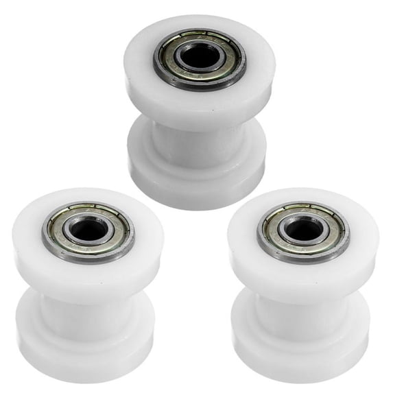 3X -Road Motorcycle Retrofit Chain Guide Sprocket Chain Tensioner Rolling Wheel for the XR CRF KLX110 (White)