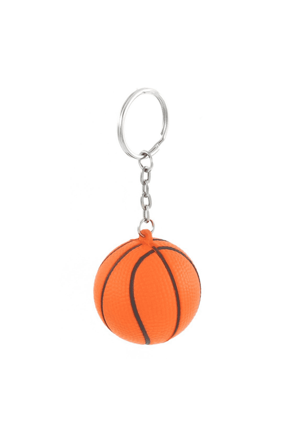 3X Orange Black Basketball Shape Sport Stress Link Chain Key Ring