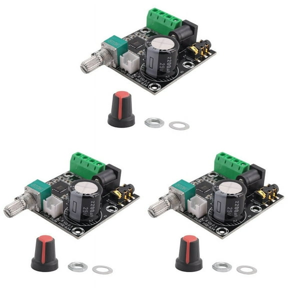 3X PAM8610 Dual Channel DC 12V HD Pure Digital Audio Stereo Amplifier Board Class D 15W x 2 High Power Amplifier Module