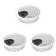 thumbnail image 1 of 3X PC Computer Stainless Steel Outer Diameter 50mm Desk Grommet Cable Hole Cover, 1 of 9