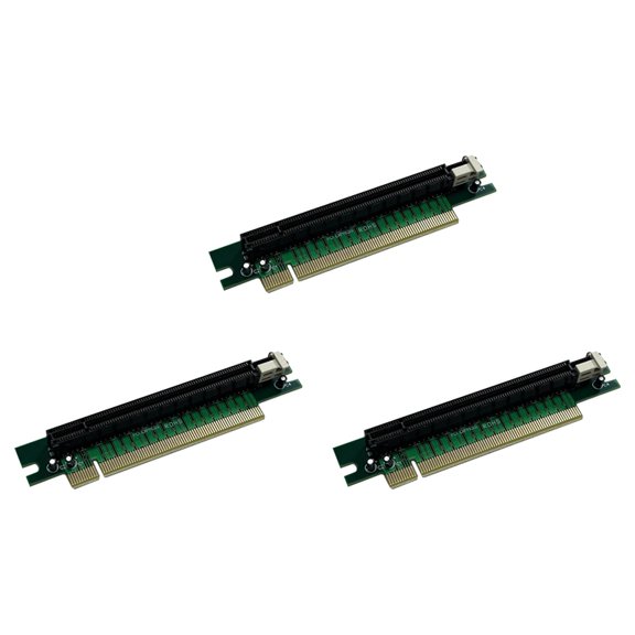3X PCI-E 16X Riser Card 90 Degree Pci-E Pci-Express 16X to 16X Slot Right Angle Extender Protector Riser Adapter Card