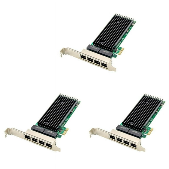 3X PCI-E 4 Port RJ45 Server 1X PCIe X1 82576 Chip 10/100/1000Mbps Lan Port Server Gigabit Network Card