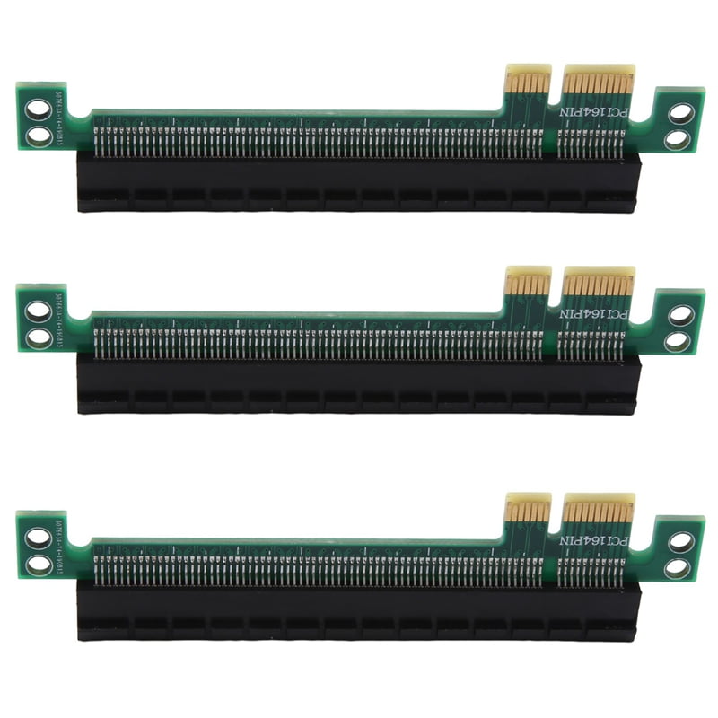 3X PCI-E Express 1X to 16X Extender Converter Male to Female Riser Card ...