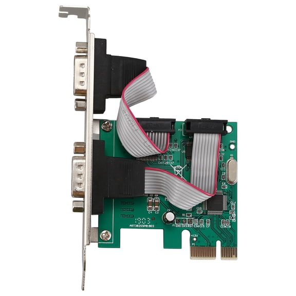 3X PCI-E PCI EXpress Dual Serial DB9 RS232 2 Ports Controller Adapter Card Green