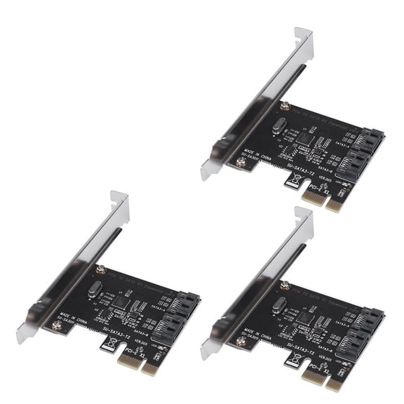 3X PCIe PCI Express to SATA3.0 2-Port III 6G Expansion Controller Card Adapter