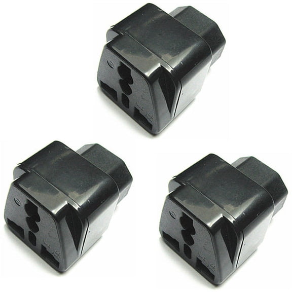 3X PDU Special Conversion Plug UPS C13 to Universal Socket Server IEC320-C14 Plug -320,3* Conversion head,Black