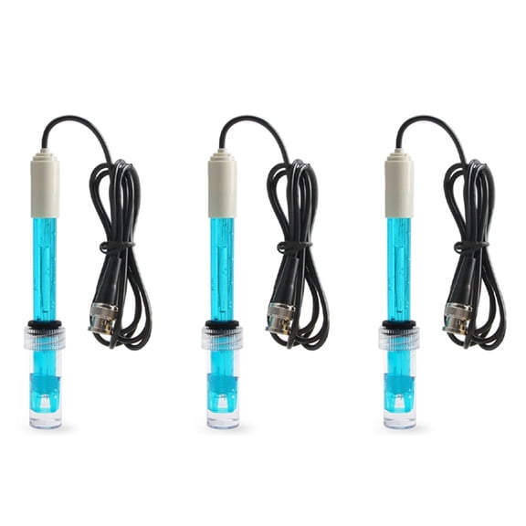 3X PH Electrode Sensor Probe Factory Industry Laboratory Pool Water Analyzer PH Meter Tester PH Probe BNC Connector