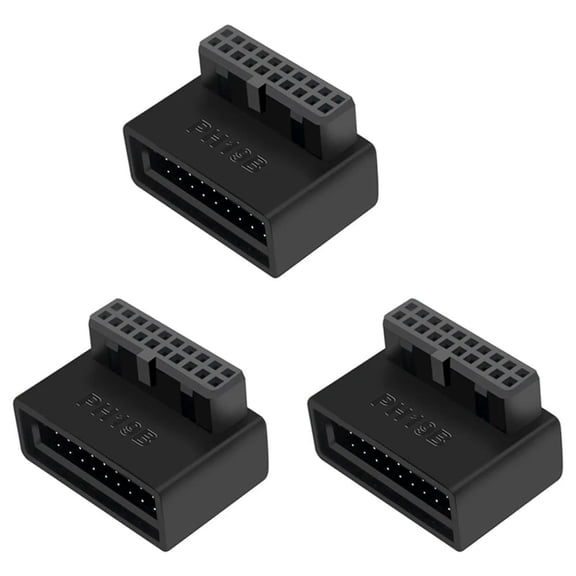 3X PH19B USB 3.0 Internal Header USB3.0 19/20P Socket 90 Degree Adapter Converter For Computer Motherboard
