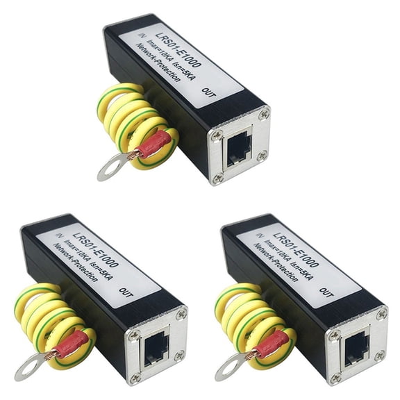 3X POE 1000M Network Protector POE 1000M Monitor Camera Surge Protector RJ45 Gigabit Ethernet Protection Device Arrester