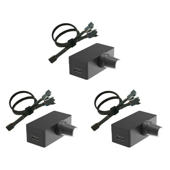 3X PWM Speed Controller 4Pin PWM Fan Governor PWM Governor USB TYPE-C Power Supply DIY Watercooling Cooler Option B