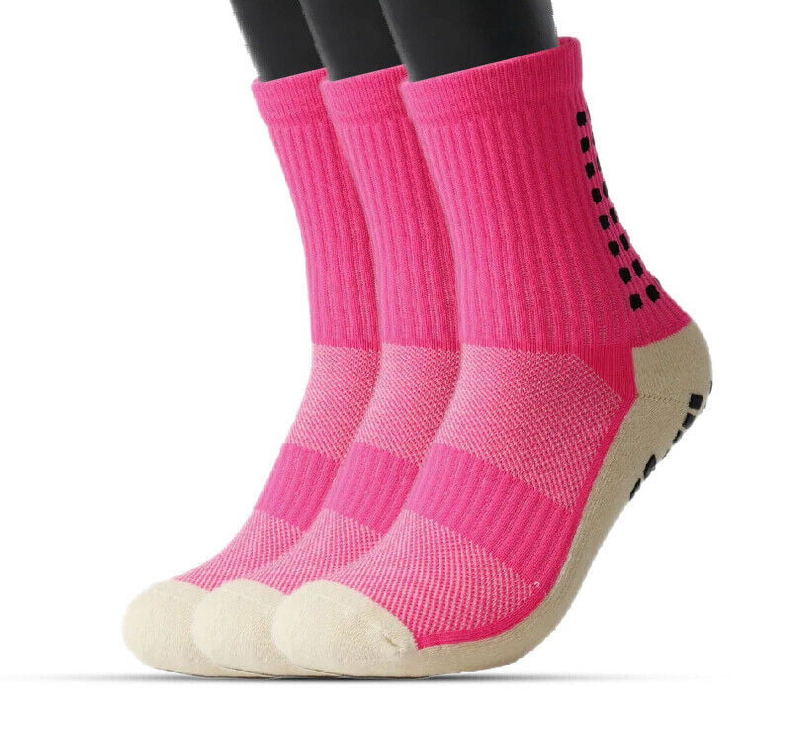 3 Pairs Non-slip Soccer Socks Men Women Breathable Anti Blisters
