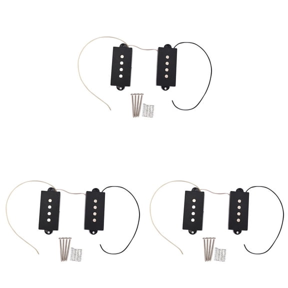3X Pb Pickup Humbucker Pickup for 4 String Replacement Bass Guitar Part, Black