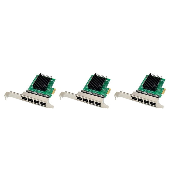 3X Pci-E X1 Gigabit Network Card Pci-Express 4 Port Ethernet Network Card Rtl8111F Ethernet Lan Card
