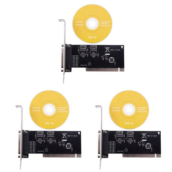 3X Pci Expansion Card Adapter 25Pin Parallel Pci to Parallel Db25 Printer Port Controller Card