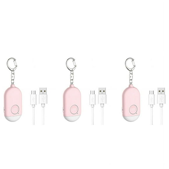 3X Personal Alarm Rechargeable Waterproof Emergency Self SOS Alert Rape Whistle Siren for Women