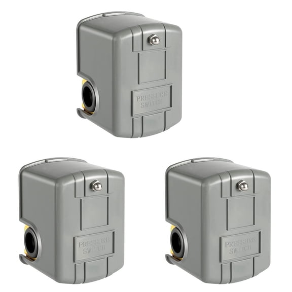 3X Pessure Switch for Well Pump,40-60Psi Water Pressure Switch Adjustable Differential,1/4Inch Female NPT Water Pressure