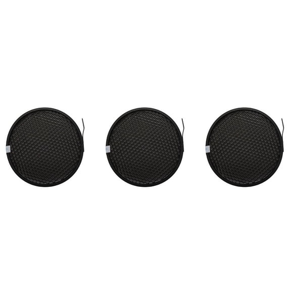 3X Photo Studio 16.8cm 60 Degree Honeycomb Grid for 7 Inch Standard Reflector Diffuser Lamp Shade Dish