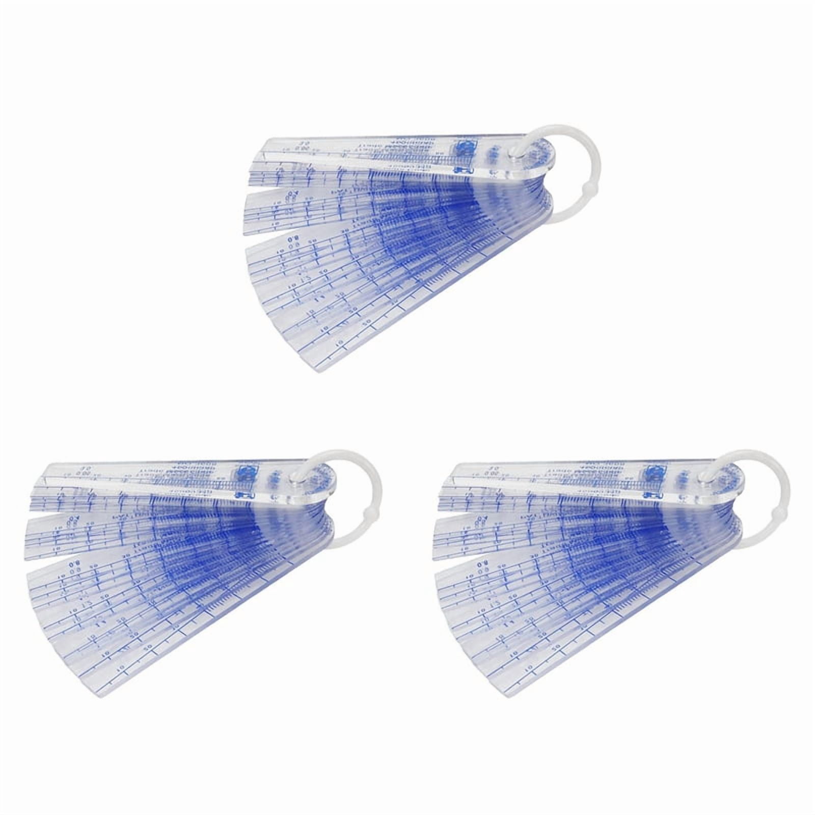 3X Plastic Feeler Gauge 0.05mm to 3mm Metric -Measuring Tool 21 Leaf