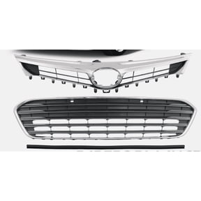 Plastic Front Bumper Grille Set Upper/Lower For 2013-2015 Toyota Avalon