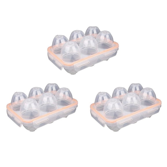 3X Portable Camping Shockproof and Leakproof 6 Eggs Carrier Container Case Eggs Carrier Holder Egg Storage Box Case