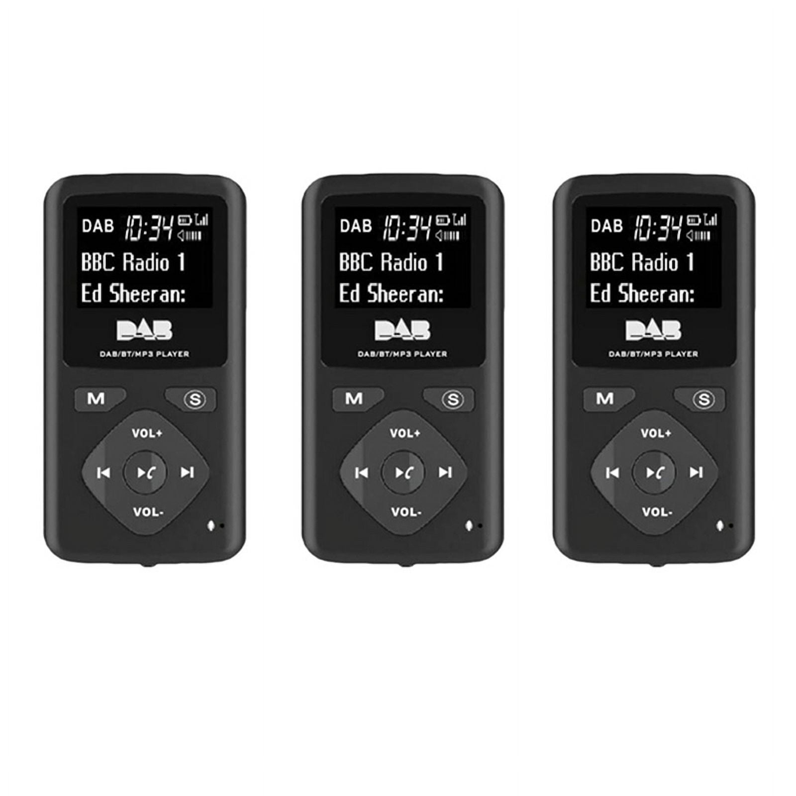 3X Portable FM/DAB Digital Bluetooth Radio Personal Pocket FM Mini