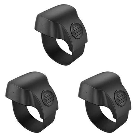 3X Portable MiNi Bluetooth 5.1 Phone Selfie Shutter Remote Control Ring Wireless Smart Remote Control Ring(Black)