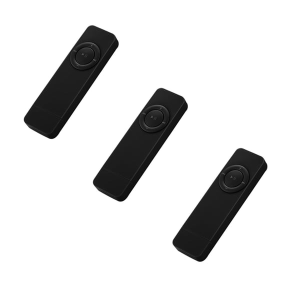 3X Portable USB Sport U Disk Mini Mp3 Music Player Support 32GB TF CardBlack,3 x MP3 Player 3 x rope,black