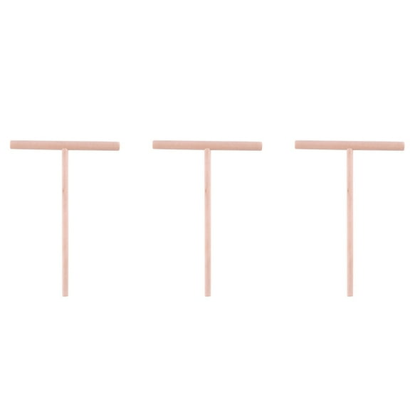 3X Practial T Shape Crepe Maker Pancake Batter Wooden Spreader Stick Home Kitchen Tool Kit DIY Use 1pc